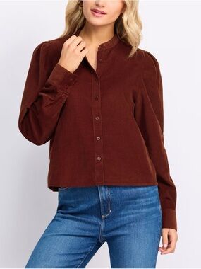 Madewell Burgundy Cord Paulina top M